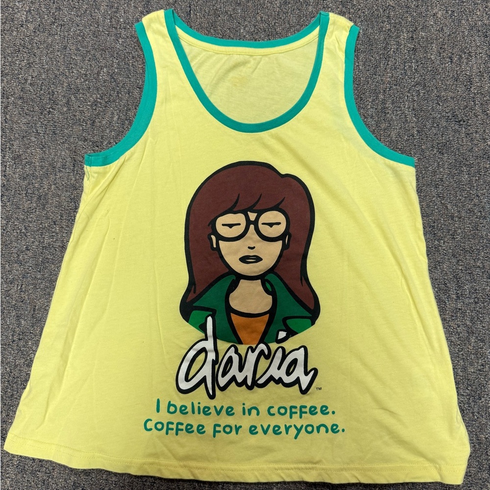 Daria Graphic Yellow Tank Top